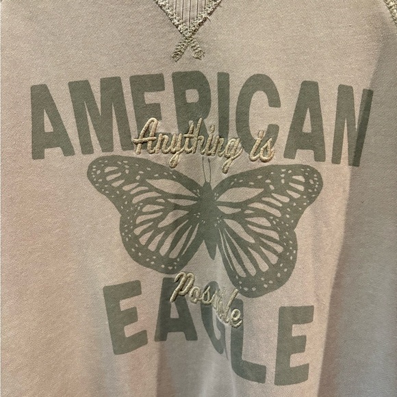 AE Outfitters Seriously Live in butterfly graphic Crewneck sweatshirt - Picture 3 of 9